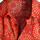 Ανδρικό Hawaiian πουκάμισο από Βαμβάκι Boho Vintage με Κοντό Μανίκι από τη Δεκαετία του '70.