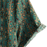 Ανδρικό Vintage Πουκάμισο από Βαμβάκι με Σχέδιο Paisley από τη Δεκαετία του '70, Πράσινο, Boho, Retro, Tribal, με Κοντό Μανίκι