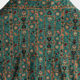 Ανδρικό Vintage Πουκάμισο από Βαμβάκι με Σχέδιο Paisley από τη Δεκαετία του '70, Πράσινο, Boho, Retro, Tribal, με Κοντό Μανίκι