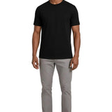 Ανδρικό T-shirt Slim-Fit Με Μεερσερισμένη Υφή Σε Μαύρο Χρώμα