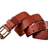Ζώνη Lancaster – Διπλή αγκράφα σε vintage στυλ
