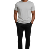 Ανδρικό T-shirt Slim-Fit σε Ασημένιο Μανδύα