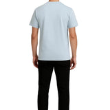 Ανδρικό T-shirt από βαμβάκι – Αναπνεύσιμο κοντομάνικο με στρογγυλή λαιμόκοψη – Θολό μπλε