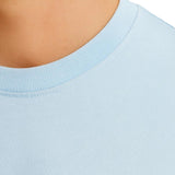 Ανδρικό T-shirt από βαμβάκι – Αναπνεύσιμο κοντομάνικο με στρογγυλή λαιμόκοψη – Θολό μπλε