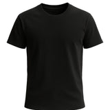 Ανδρικό T-shirt από βαμβάκι – Αναπνεύσιμο, κοντό μανίκι, στρογγυλή λαιμόκοψη – Μαύρο-γκρι