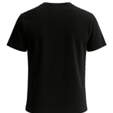 Ανδρικό T-shirt από βαμβάκι – Αναπνεύσιμο, κοντό μανίκι, στρογγυλή λαιμόκοψη – Μαύρο-γκρι
