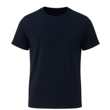 Ανδρικό T-shirt από βαμβάκι – Αναπνεύσιμο, κοντό μανίκι, στρογγυλή λαιμόκοψη – Μπλε