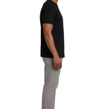 Ανδρικό T-shirt Slim-Fit Με Μεερσερισμένη Υφή Σε Μαύρο Χρώμα