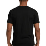 Ανδρικό T-shirt Slim-Fit Με Μεερσερισμένη Υφή Σε Μαύρο Χρώμα