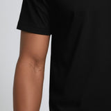 Ανδρικό T-shirt Slim-Fit Με Μεερσερισμένη Υφή Σε Μαύρο Χρώμα