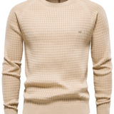 Ανδρικό πουλόβερ με σχέδιο πλέγματος