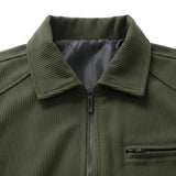 Ανδρικό Μπουφάν Βελούδινο – Στρατιωτικό Πράσινο