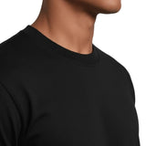 Ανδρικό T-shirt Slim-Fit Με Μεερσερισμένη Υφή Σε Μαύρο Χρώμα