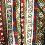 Ρετρό Πουκάμισο από Βαμβάκι με Κοντό Μανίκι Boho για Άνδρες