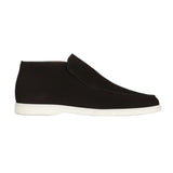 Ανδρικές Σουέτ Μοκασίνια – Slip-On Chukka Στυλ, Ίσια Σόλα – Μαύρο