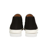 Ανδρικές Σουέτ Μοκασίνια – Slip-On Chukka Στυλ, Ίσια Σόλα – Μαύρο