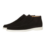 Ανδρικές Σουέτ Μοκασίνια – Slip-On Chukka Στυλ, Ίσια Σόλα – Μαύρο