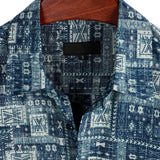Κοντομάνικο Πουκάμισο από Βαμβάκι Retro Casual για Άνδρες