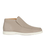 Ανδρικά Suede Μοκασίνια – Slip-On Chukka Στυλ, Flat Τακούνι – Γκρίζο