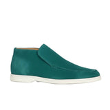 Ανδρικά Μοκασίνια από Σουέτ – Slip-On Chukka Στυλ, Ίσια Σόλα – Μπλε-Πράσινο