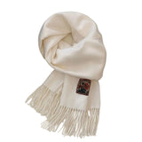 Κασκόλ Marais Cashmere Merino για άνδρες - Λευκό