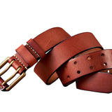 Ζώνη Lancaster – Διπλή αγκράφα σε vintage στυλ